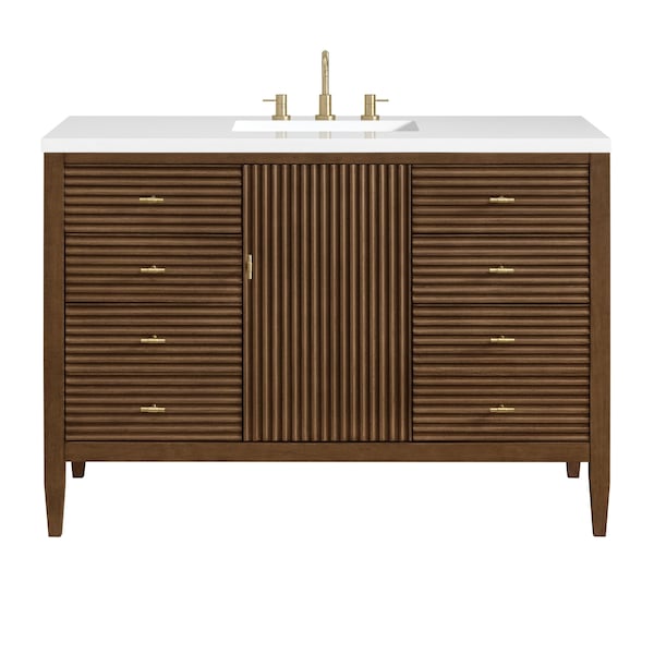 James Martin Vanities 48'' Vanity, Mid Century Walnut 485-V48-M-WLT - main